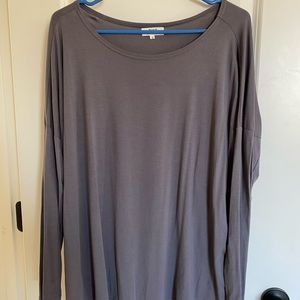 Purple Long Sleeve Piko Top